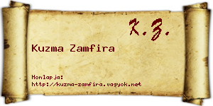 Kuzma Zamfira névjegykártya